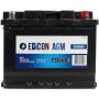 Автомобильный аккумулятор EDCON DC60660R 60А/ч-12V ст EN660 европейские обратная 242x175x190