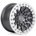 Skill Wheels SB013 9x17 6x139,7 ET25 106,1 графит матовый + серебрянный обод